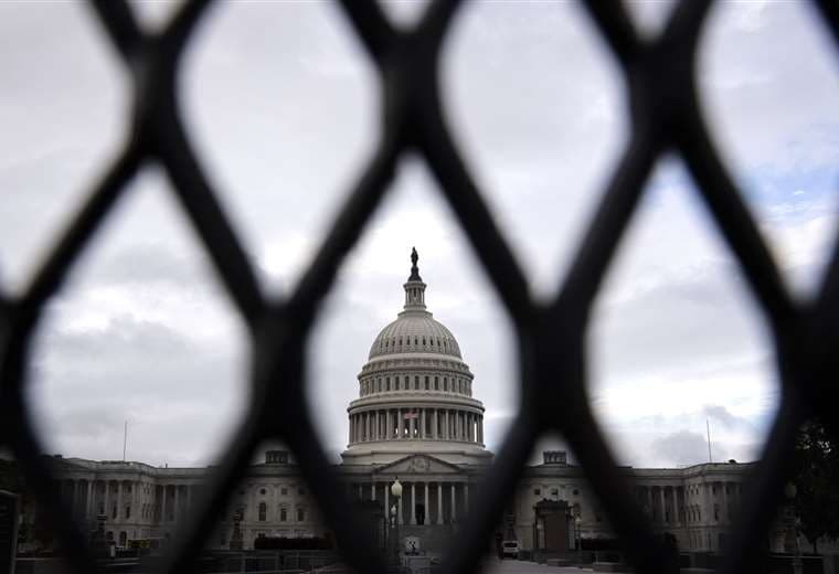 Capitolio de EEUU en alerta por acto de apoyo a quienes lo invadieron en enero. Foto AFP 
