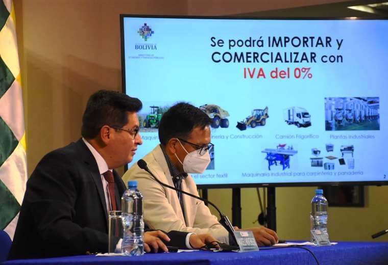 Marcelo Montenegro ofreció una conferencia de prensa en La Paz (Foto: Min. Economía)