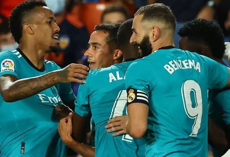Benzema (9) anotó el gol del triunfo para el Real Madrid. Foto: AFP