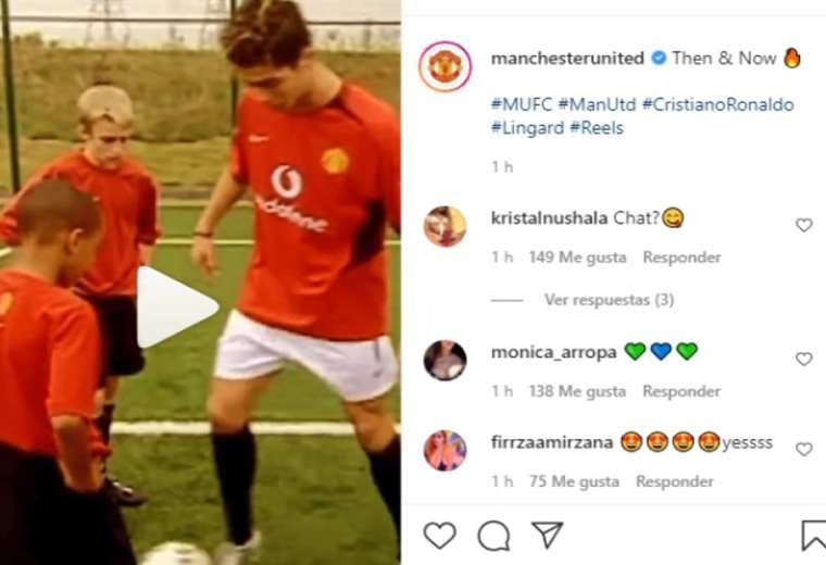 Captura de pantalla del video publicado en Instagram por el Manchester United