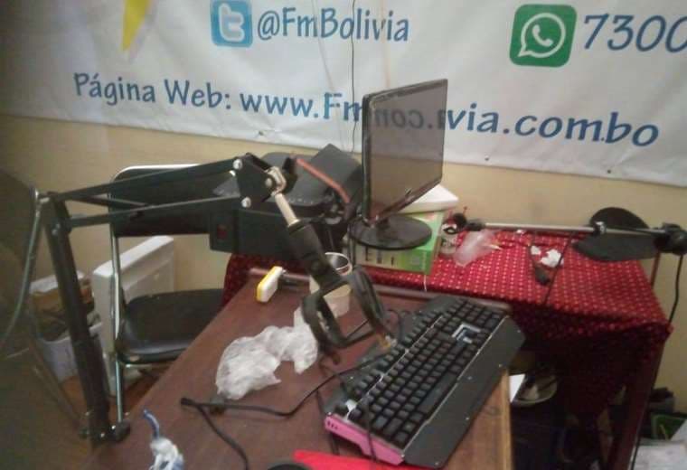 Las oficinas de la radio FMBolivia I Facebook.