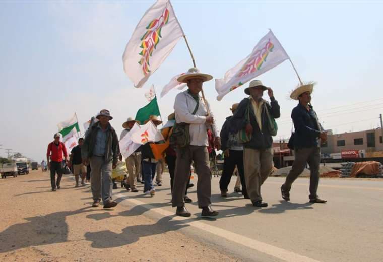La marcha indígena salió de Pailón y llegó a La Enconada/Foto Hubert Vaca