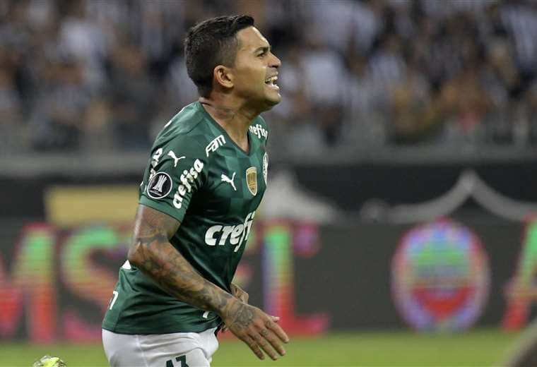 Dudu hizo el gol del Palmeiras ante Atlético Mineiro. Foto: AFP