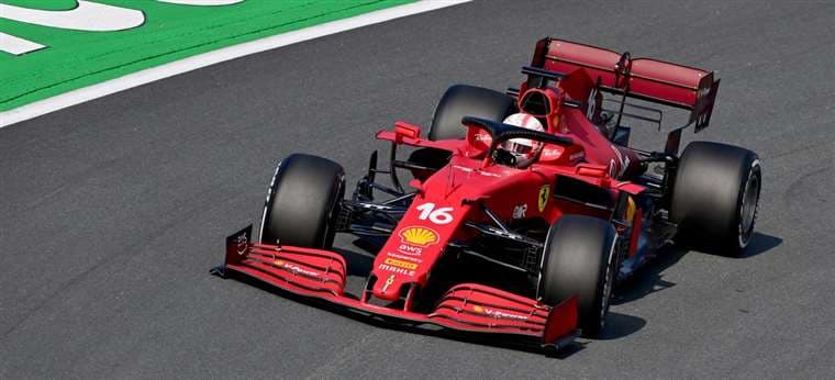 Charles Leclerc fue el más veloz en su Ferrari. Foto: AFP