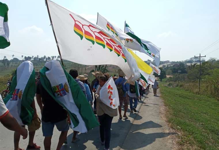 La marcha indígena llega a Ascensión y prepara la sesión del parlamento indígena