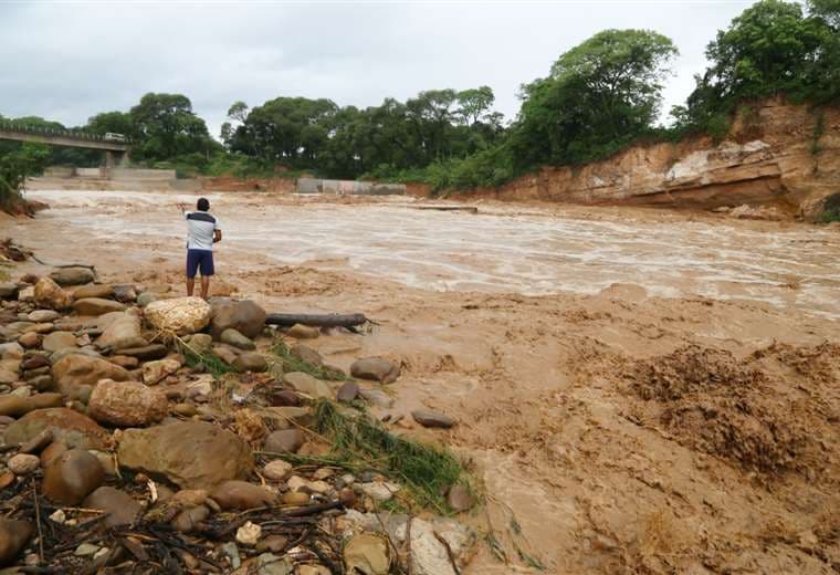 En Samaipata la riada destruyó cultivos/Foto: Jorge Ibáñez