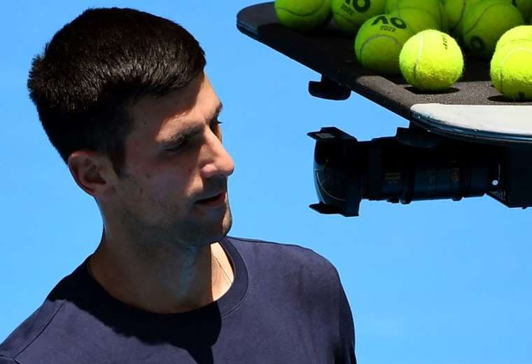 Djokovic se entrena desde el lunes en Australia. Foto: Internet
