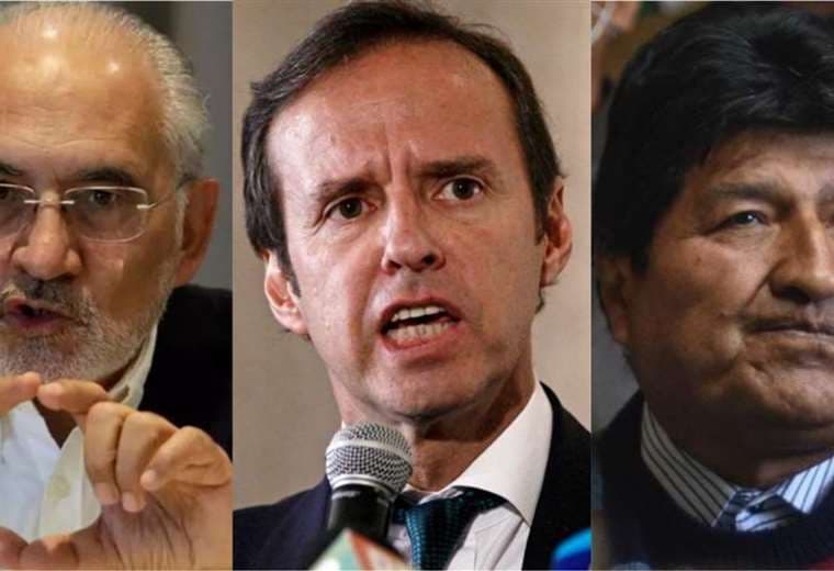 Expresidentes Mesa, Quiroga y Morales discuten en Twitter