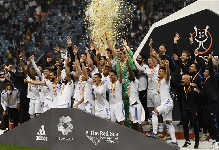 Real Madrid sumó un nuevo título en el fútbol español. Foto. AFP