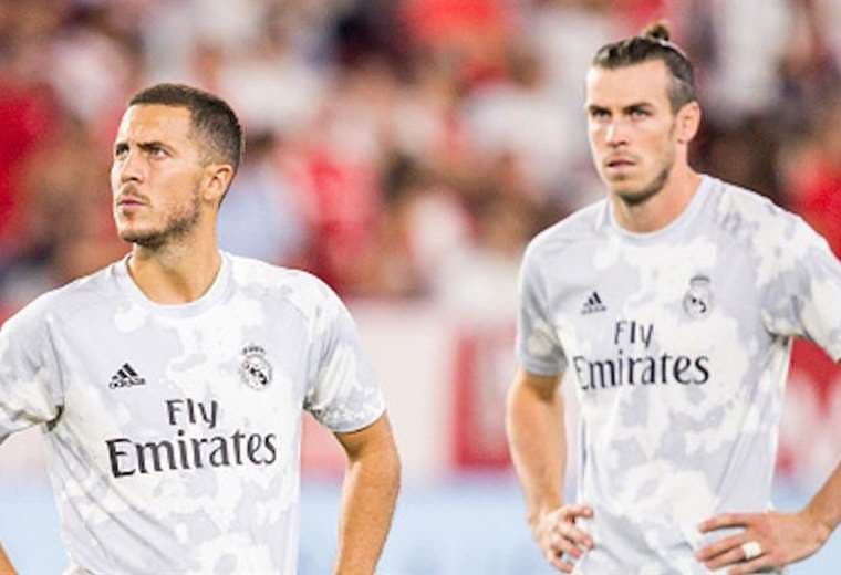 Hazard (izq.) y Bale no la pasan bien en el Real Madrid. Foto: Internet