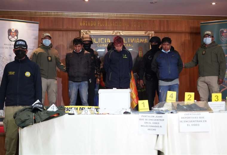 Los delincuentes detenidos en El Alto I Gobierno.