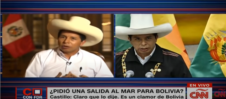 Entrevista de CNN al presidente peruano Pedro Castillo/Captura CNN