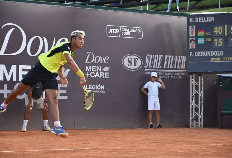 Hugo Dellien jugó este viernes las semifinales del Challenger Santa Cruz. Foto: SC