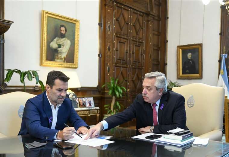 Darío Martínez con el presidente Alberto Fernández proyectan nuevo gasoducto