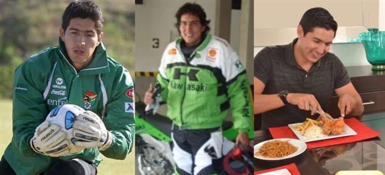 Carlos Arias en su faceta de arquero, motociclista y empresario. Fotos: Internet