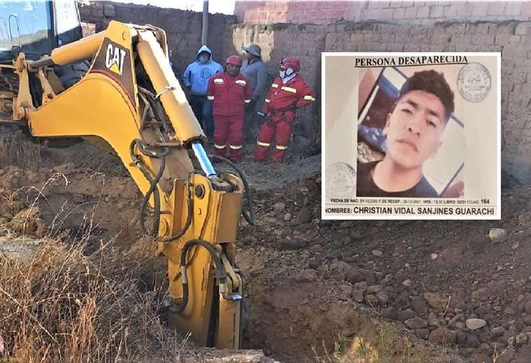 Tras ocho horas de excavación hallaron el cuerpo del joven de 21 años