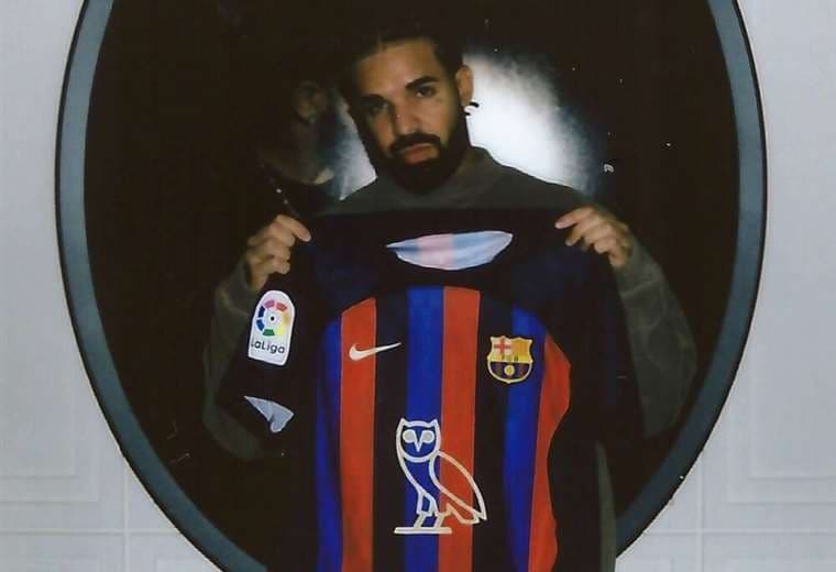 Drake en Barcelona Foto: Twitter FC Barcelona