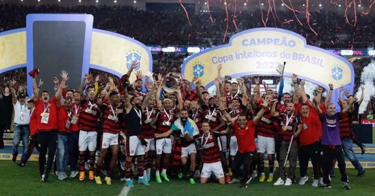 Flamengo celebrando un nuevo título en Brasil. Foto: Internet