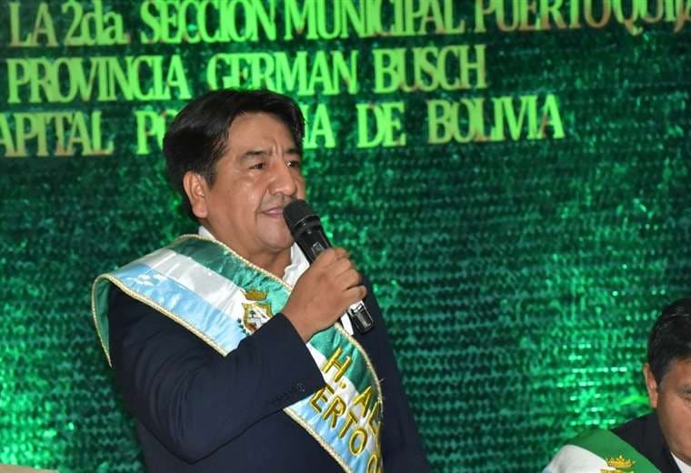 El alcalde de Puerto Quijarro, Luis Chambi