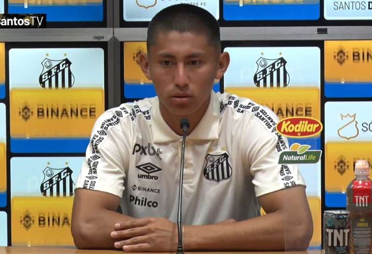 Miguel Terceros, jugador del Santos. 