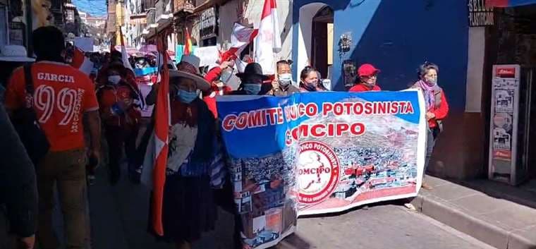 Comcipo convocó a la marcha en Potosí