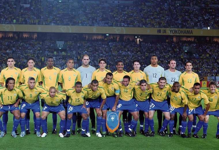 Selección de Brasil durante el Mundial de 2002. Conmebol