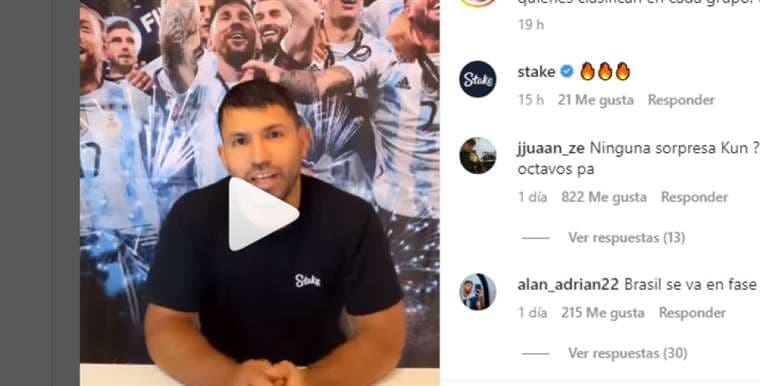 Captura de pantalla del video publicado por Agüero en Instagram