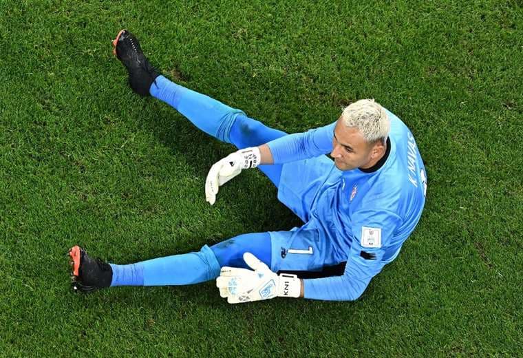 Keylor Navas tras ser goleado ante España. AFP