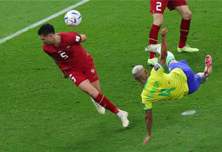 Richarlison se lució en el segundo gol ante Serbia. Foto. AFP  