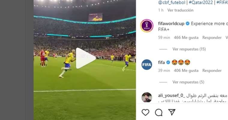 Captura de pantalla del video publicado por fifaworldcup en Instagram