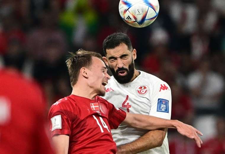 Dinamarca-Túnez fue el primer 0-0 en Qatar, se jugó el martes. Foto: AFP