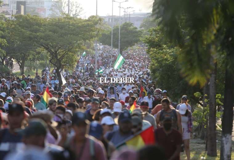Marcha de la Uagrm por el censo 2023 /Fuad Landívar