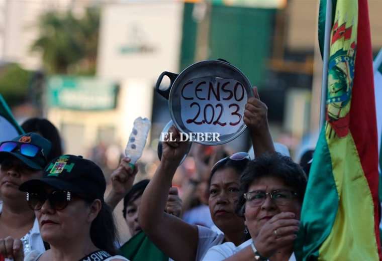 Santa Cruz sigue en las calles exigiendo censo en 2023/ Foto: Jorge Gutiérrez