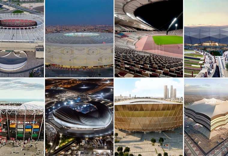 Estos son los ocho estadios en los que se jugó el Mundial. Foto: Internet