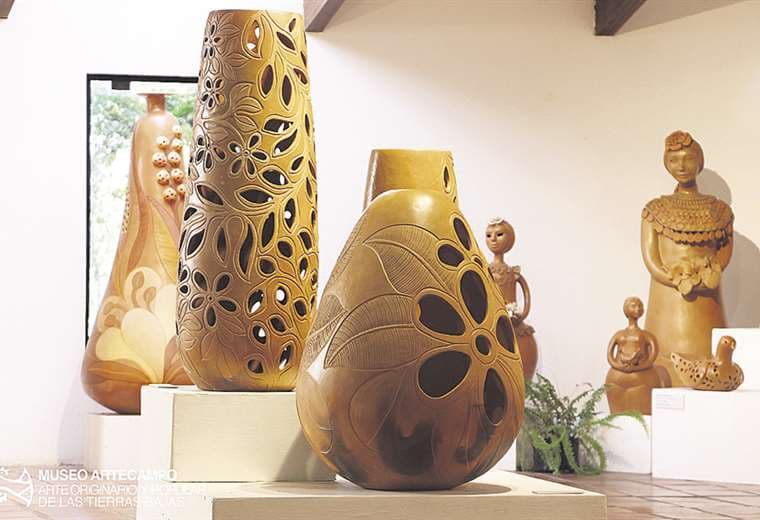 Entre las piezas únicas hay cerámicas fabricadas en Cotoca
