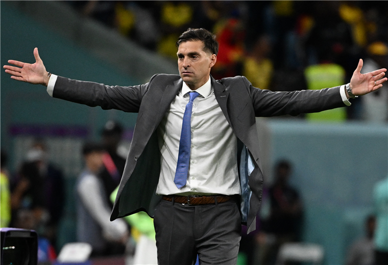 Diego Alonso, Director técnico de Uruguay. Foto: AFP