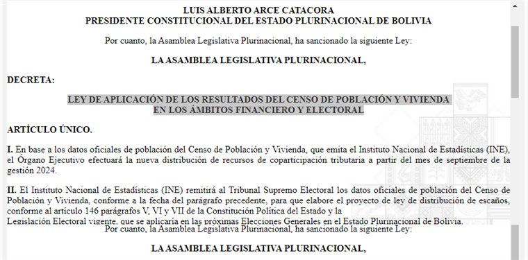 La ley del censo I captura.