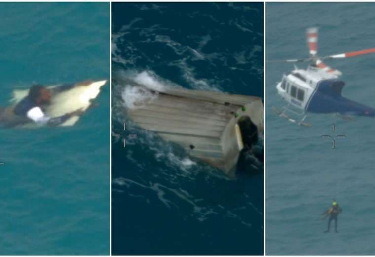 Así fue el rescate del sobreviviente del naufragio en Australia/Foto: AMSA News