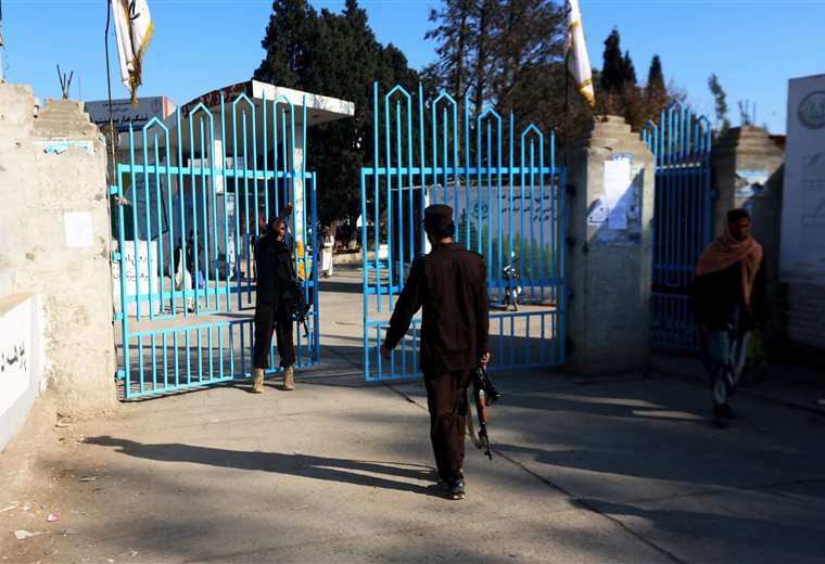 Talibanes controlan la entrada en una universidad afgana/Foto: AFP