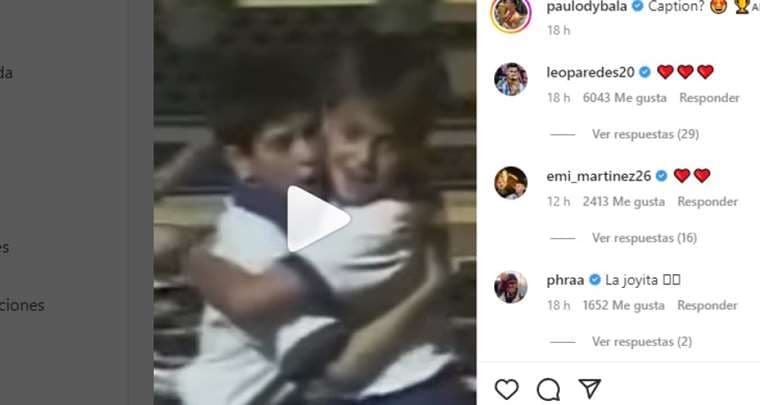 Captura de pantalla del video publicado por Dybala en Instagram