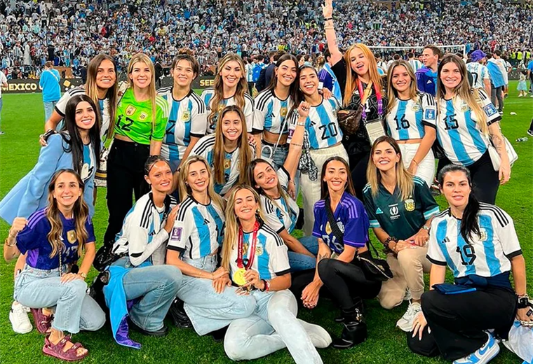 Festejo de las parejas de los futbolistas argentinos. Instagram