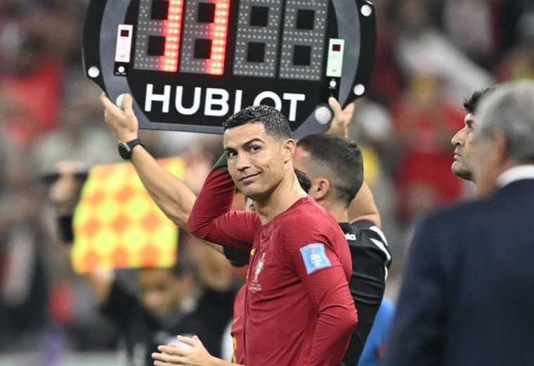 Cristiano Ronaldo ingresó en el segundo tiempo contra Suiza. Foto: AFP