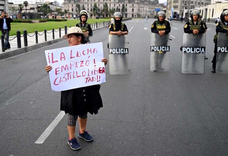 Jornada intensa de manifestaciones en Lima, Perú. Foto: AFP