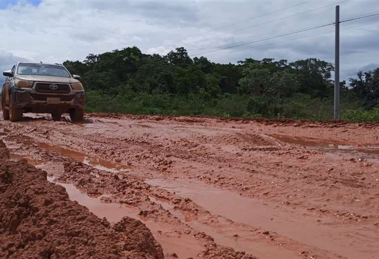El estado de la ruta a San Matías es desastroso. Foto: Juan Pablo Cahuana