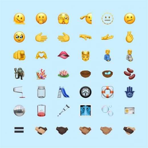Algunos de los nuevos emojis de Apple