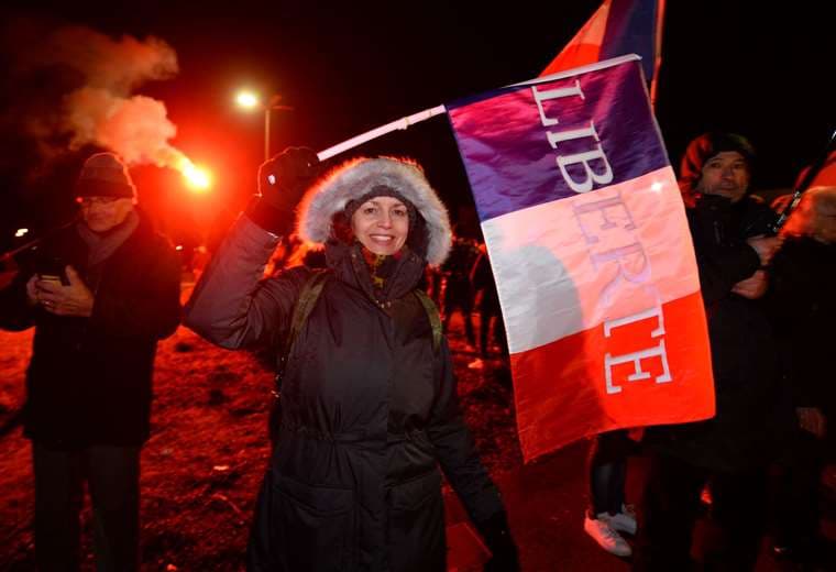 Protesta de los antivacunas en Francia/Foto:  AFP