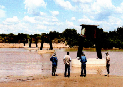 Foto extraída del informe de Salvatierra que denunciaba la construcción del puente en 2021