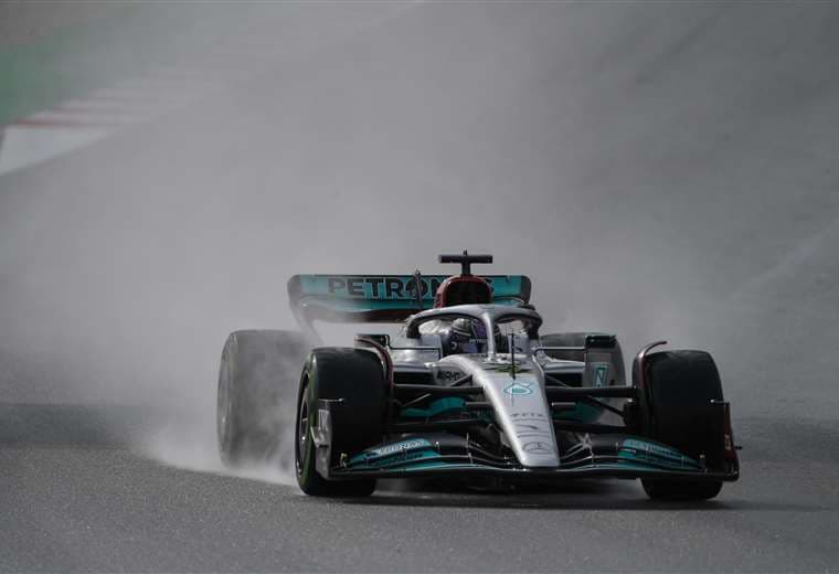 Lewis Hamilton en las pruebas de este viernes en Montmeló. Foto: AFP