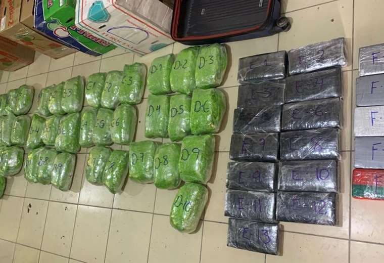 Encontraron 77 kilos de droga en Oruro