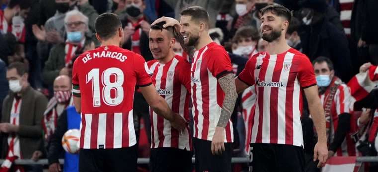 El Athletic de Bilbao viene de eliminar al Real Madrid. Foto: AFP
